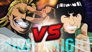 All Might VS Might Guy  HEROIC 3D ANIMATED DEATH BATTLE [upl. by Ahsrats86]