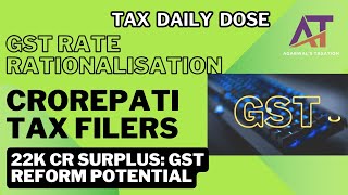 Tax Daily Dose 21102024 GST Rate revolution  Individual Crorepati tax filers grow [upl. by Einnek]