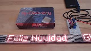 AZDelivery Christmas greetings ticker with MAX7219 8x32 4 in 1 LED Dot Matrix [upl. by Ophelie]