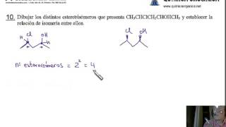 LA QUÍMICA ORGÁNICA EN PROBLEMAS 10DIBUJAR ESTEREOISÓMEROS [upl. by Anivla]