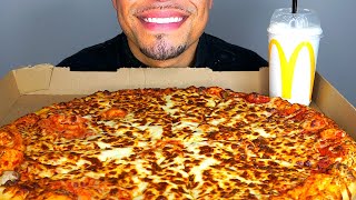 ASMR COSTCO PIZZA MCDONALDS OREO MCFLURRY MUKBAN EATING SOUNDS NO TALKING [upl. by Prestige78]