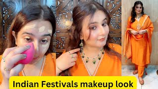 Makeup that goes with every color Outfit Indian Festivals Makeip Look  SWATI BHAMBRA [upl. by Nyleaj]