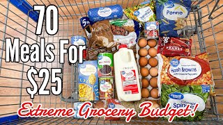 70 Meals For 25  Quick amp EASY Cheap Meal Ideas  Emergency Grocery Budget Shopping  Julia Pacheco [upl. by Keligot657]