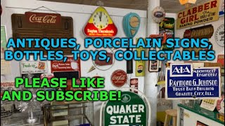 Antique Hunting in Braselton and Monroe Georgia Porcelain Signs Bottles Toys Collectables etc [upl. by Redman112]