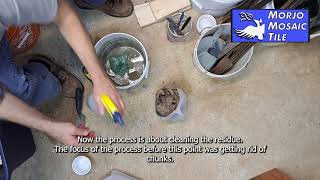 How To Clean Up After Mixing Grout Or Mortar Using A Spray Bottle And Minimal Water [upl. by Dylana232]