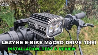 Lezyne EBike Macro Drive 1000 review amp install [upl. by Sol]