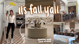 FALL HAUL  Decorate for fall with me  Houston Skims store opening  Home projects  Weekly Vlog [upl. by Akilaz]