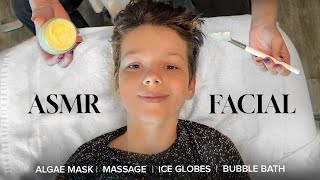 ASMR Face Massage  Giving My Son A Facial [upl. by Mussman788]