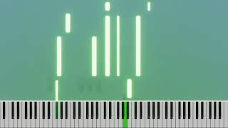 Minecraft Theme Song quotSwedenquot Beginner Piano Cover Visualizer Tutorial [upl. by Nizam436]