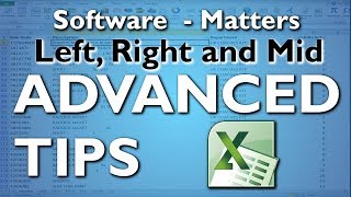 Advanced Left Right and Mid techniques in Excel  Extracting names and postcodes [upl. by Enalahs]