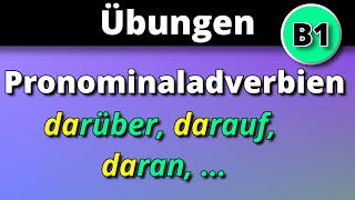 🇩🇪 Übung｜ Pronominaladverbien darauf darüber  ｜B1｜German｜learn German [upl. by Amian]