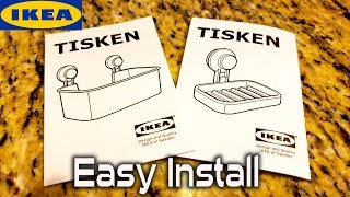 Ikea Tisken Shower Caddy Organizer  Stays Suctioned DIY Easy Install no slipping [upl. by Madaih]