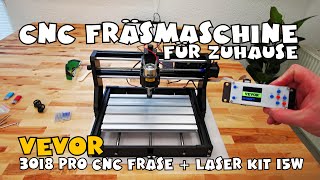 VEVOR 3018 Pro CNC Fräsmaschine mit Laser Kit 15W [upl. by Kata697]