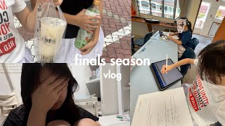 kinda chaotic school vlog waking up at 5am studying for finals friends [upl. by Cowley]