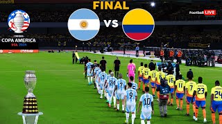 ARGENTINA vs COLOMBIA  FINAL COPA AMÉRICA 2024  MESSI vs COLOMBIA  REALISTIC PES GAMEPLAY [upl. by Rodnas]