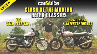 BSA Gold Star 650 vs Royal Enfield Interceptor 650 Battle Of The 650cc Modern Classics  Comparison [upl. by Cone]