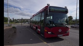 Sweden Stockholm ride with tram replacement bus from Årstaberg to Stora Essingen [upl. by Sharma]