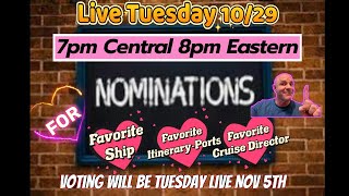 THE FAVORITE CRUISE SHIP DIRECTOR’S and ITINERARIES Nomination Night LIVE [upl. by Yelich]