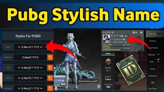 How to Change Pubg Stylish Name PUBG me name kaise change kare PUBG account name change with Space [upl. by Frum529]