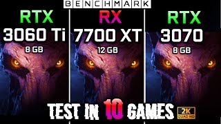 RX 7700 XT vs RTX 3060 Ti vs RTX 3070  2K  1440p  Gaming Test in 10 Games  Benchmark [upl. by Persons]