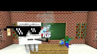 Monster School  EPIC BOTTLE FLIP CHALLENGE  Minecraft Animation [upl. by Kamerman441]