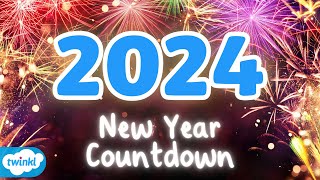 New Years 2024 Countdown for Kids 🎆  New Year 2024 for Children 🎉 [upl. by Delia]