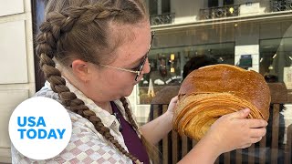 We tried the viral Paris croissant at Philippe Conticini  USA TODAY [upl. by Aldarcie4]