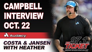 Dan Campbell Interview on Jameson Williams Vikings and More  Costa and Jansen [upl. by Retse]