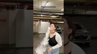 Heavy smoke ringer trick vape girl 2025 hookahbar howto trendingsong shorts viral2024 [upl. by Muire]