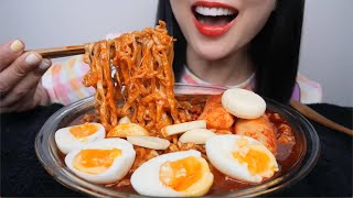 ASMR SPICY NOODLES EATING SOUNDS NO TALKING  SASASMR [upl. by Yalc]