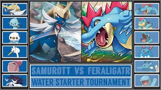 SAMUROTT vs FERALIGATR  Water Starter Pokémon Tournament Battle 2 [upl. by Ayet126]