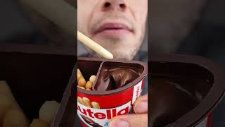 Nutella Crunchy Choco Sticks ASMR Satisfying Sounds asmr shorts [upl. by Paik]