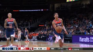 Jordan Poole gets booed for lob off glass to Kyle Kuzma down 21 vs Hawks 😂 [upl. by Akinuahs177]