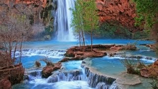 quotHavasupai Indian Waterfall Relaxationquot Nature Relaxation Video Classic [upl. by Haeluj460]