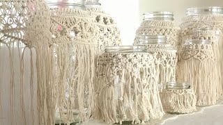 How To Make A MACRAME Wedding Candle Holder [upl. by Sibilla]