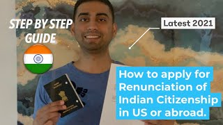 HOW TO Renounce Indian Citizenship VFS Global process  Latest 2023  Step by step guide [upl. by Fishbein]