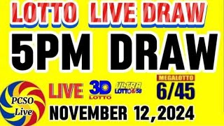 PCSO LOTTO 5PM LIVE DRAW NOVEMBER 122024 [upl. by Ejrog]