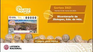 Sorteo Mayor No 3921 quotConmemorando el Bicentenario de Jilotepec Edo de Méxicoquot [upl. by Arehahs3]