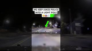 A 392 JEEP MADE POLICE ALMOST HIT A POLE🤣🚨🚔 trackhawk reels viralvideo policechase carfails [upl. by Newberry]