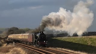 LMS Stanier Black 5 45212 Charges over Shap amp the S amp C 261024 [upl. by Neall]