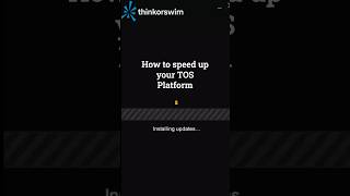 How to Speed Up Your Thinkorswim Platform Quick Fix [upl. by Shalna572]