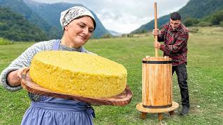 Making the Creamiest Butter from Fresh Milk With The Old Traditional Method [upl. by Brande]