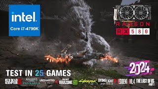 RX 580 8GO  Core i7 4790K  25 Games Tested  2024 [upl. by Trembly]