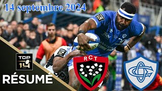 TOP 14  J2  Résumé partie complète RC Toulon vs Castres Olympique  Saison 20242025 [upl. by Anauq]