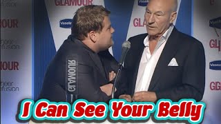 Patrick Stewart Vs James Corden  I Can See Your Belly [upl. by Star]