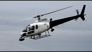 AS350 AStar News Helicopter Takeoff amp Landing at Van Nuys Airport Airbus Helicopters H125 N29HD [upl. by Ecilahc]