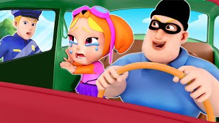 Rescue The Baby  Danger Stranger  Police Taking Care of Baby  Rosoo Nursery Rhymes amp Kids Songs [upl. by Sirod]