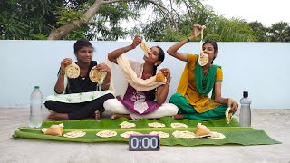 21 PAROTTA CHALLENGE VILLAGE EATING GIRLS PAROTTA CHALLENGE [upl. by Qirat]