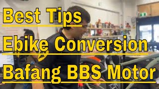 Bafang Ebike Conversion Kit Installation Advanced Tips Electric Bike REID 750W 48V BBS 01 02 HD [upl. by Crowns693]