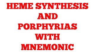 Heme Synthesis pathway with mnemonic  Porphyrias  Biochemistry [upl. by Akciret]